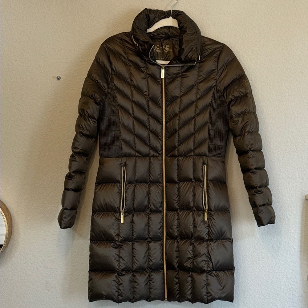 Michael Kors Women's Dark Brown Puffer Coat